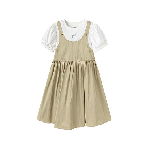 Semir children's shopping mall same style dress summer vacation two-piece skirt bow fashion contrast color female 285225265015