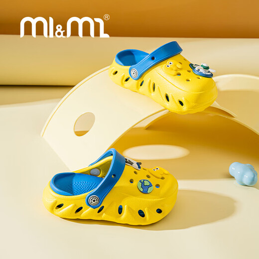 M1&M2 Spanish children's shoes Ole summer children's slippers Crocs wading boys and girls slippers non-slip sandals black size 26 suitable for feet 15.5~16cm long