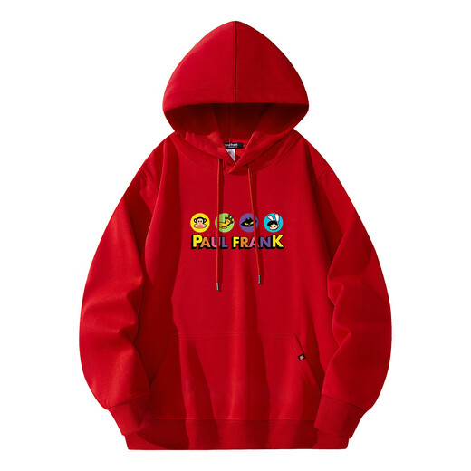 Big Mouth Monkey (paul frank) Big Mouth Monkey Sweater Women's Spring and Autumn Style Fashion Hooded Long Sleeves Western Style Age Reducing Loose Trendy Brand Student Tops Red 5XL