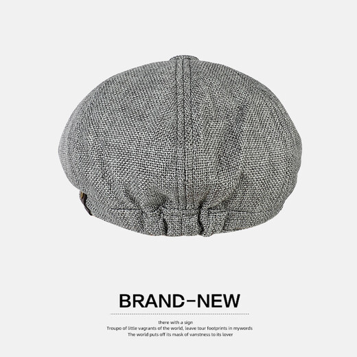 SOMUBAY hat men's spring and autumn beret middle-aged dad British retro progressive hat octagonal hat newsboy hat men's four-season hat black one size fits 56-61CM