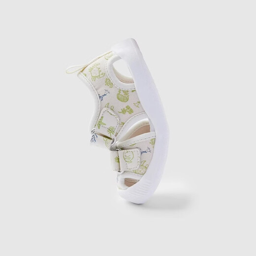 YEEHOO shopping mall same style Yingshi children's shoes for boys and girls summer breathable sandals soft bottom Velcro spring and summer new style white and green print 20