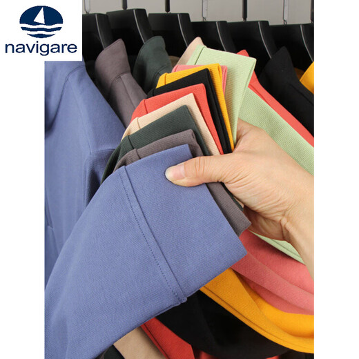 Navigare men's half-zip sweatshirt spring and autumn casual solid color half turtleneck long-sleeved T-shirt men's autumn and winter cotton T inner layering shirt beige M Recommended weight (90-115Jin Jin equals 0.5 kg)