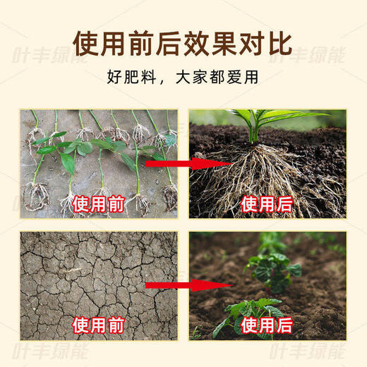 Yinghuan soil activator loosens the soil to improve fertilizer efficiency without deep plowing to improve hardened saline-alkali heavy crop soil bacterial fertilizer leaf-rich green energy 1000g*5 bags at a discounted price