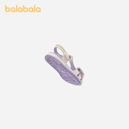 BALABALA Kulomi IP mall same style BALABALA children's casual shoes girls 2026 summer new fashion sandals white and purple tone 00317 26 (foot length 15.8-16.2/inner length 16.9)