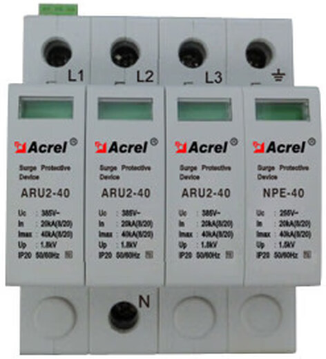 Ankerui ARU2-40/385/3P+N-S secondary lightning arrester SPD surge protector with remote signaling contact ARU2-60/385/3P+N