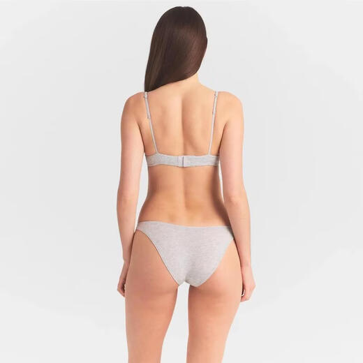 SKIMS women's bra push-up seamless cotton thin daily sleep bra simple light heather gray one size |40