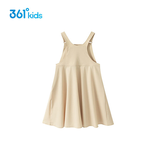 361 Children's clothing girls dress woven suspender skirt 2026 summer new style breathable skirt for middle and large children oatmeal color 160