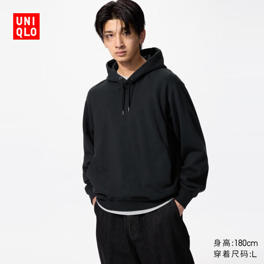 Uniqlo Men's and Women's Couples Hooded Sweatshirt/Long Sleeve Sweatshirt 482762 475378 475378/09 Black XL