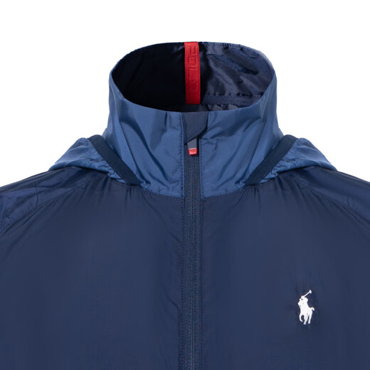 RALPH LAUREN Ralph Lauren versatile trend casual pony embroidered hooded zipper jacket men's blue blue XL