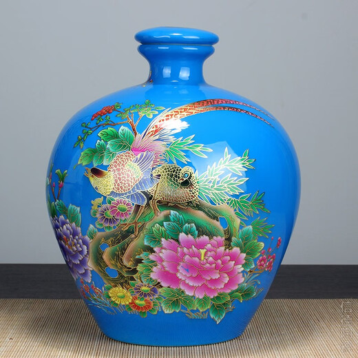 Jingdezhen Ceramic Wine Bottles and Jars Sealed Liquor Bottles Empty Bottles and Jugs 5Jin Jin is equal to 0.5kg with overglaze colored lotus