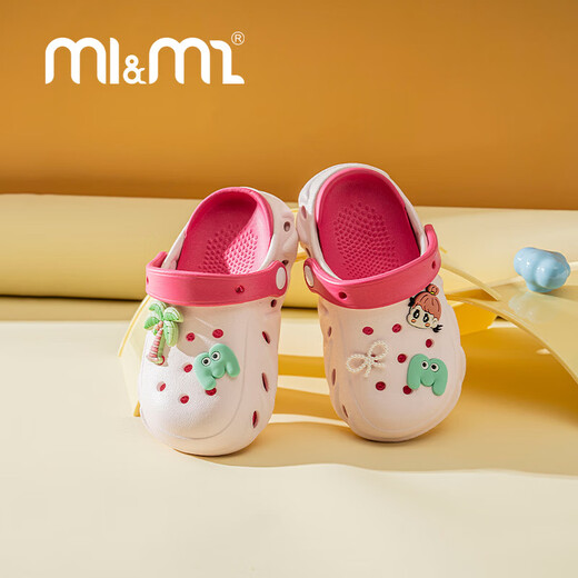 M1&M2 Spanish children's shoes Ole summer children's slippers Crocs wading boys and girls slippers non-slip sandals black size 26 suitable for feet 15.5~16cm long