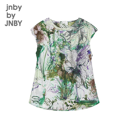 Jnby by JNBY New Jiangnan Buyi Children's Clothing Sleeveless Top H-shaped Loose Round Neck Pullover 26 Summer Girls 1Q4211650 347/Green 100 cm