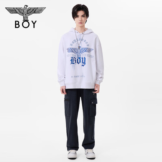 BOY LONDON men and women trousers casual and versatile straight loose gray work pants N15042 gray M