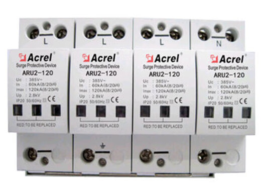 Ankerui ARU2-40/385/3P+N-S secondary lightning arrester SPD surge protector with remote signaling contact ARU2-60/385/3P+N