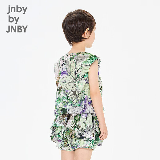 Jnby by JNBY New Jiangnan Buyi Children's Clothing Sleeveless Top H-shaped Loose Round Neck Pullover 26 Summer Girls 1Q4211650 347/Green 100 cm