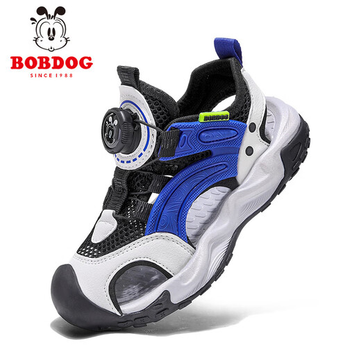 Babudou children's toe-toe sandals, boys' shoes, summer 6 new fashionable non-slip lightweight beach shoes for middle and large children 9 royal blue size 32/shoe inner length 20.5cm