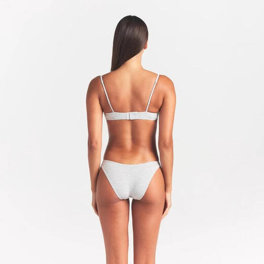 SKIMS women's bra push-up seamless cotton thin daily sleep bra simple light heather gray one size |40