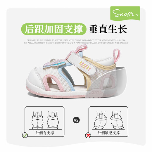 Snuffy Snuffy baby walking shoes 2026 summer new baby toddler sandals breathable soft sole non-slip sneakers Baiwucai 18 recommended foot length 11.8cm