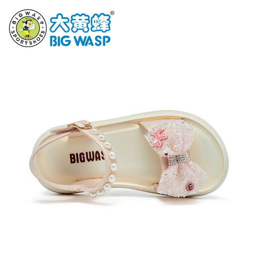 BIG WASP BIG WASP children's shoes girls sandals summer cushioning comfortable soft sole breathable girls princess beach shoes children's shoes pink 26