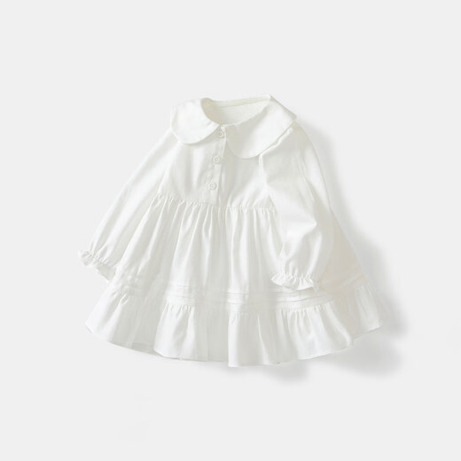 BORBOON B girls dress 2026 spring new baby girl one year old dress skirt baby cardigan coat spring and autumn suit skirt three-piece set 6717 apricot + skirt + pantyhose 80