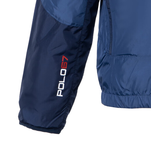 RALPH LAUREN Ralph Lauren versatile trend casual pony embroidered hooded zipper jacket men's blue blue XL