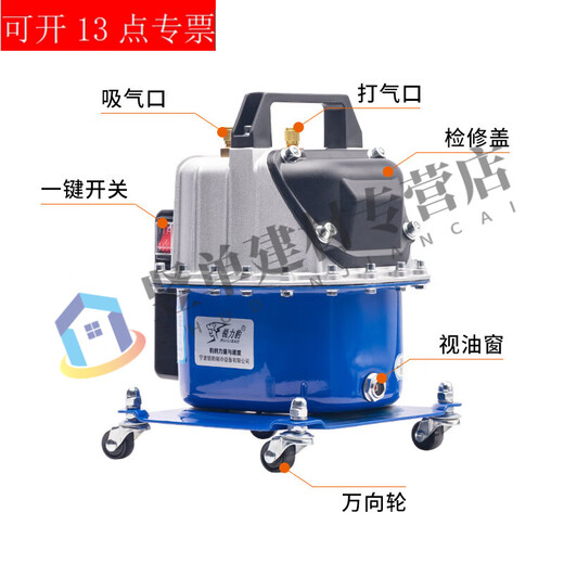 TNBROTHERS car air conditioner whipping dual-purpose vacuum pump refrigerator repair tool tire inflator refrigerant filling adjustable motor BBA1090+ executive version silicone oil dual meter 80% people use