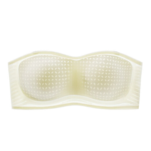 Strapless bra for women, non-slip, push-up small breasts, summer thin, traceless, ice-silk, non-falling tube top, chest-wrapped and beautiful back bra, champagne color S