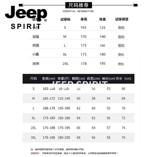 JEEP SPIRIT Jeep American Retro Round Neck Sweater Men's 2026 Spring New Loose Versatile Casual Tops Bottoming Jacket White S 95-120 Jin Jin is equal to 0.5 kg