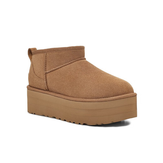 UGG Winter Women's Classic Mini Solid Color Thick-soled Solid Color Warm Casual Short Snow Boots 1135092 CHE | Maroon 37