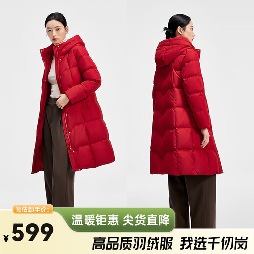 Qianrenggang Liu Tao's same style winter long down jacket casual mother's wear women's jacket warm and cold-proof clothing Y309181Y