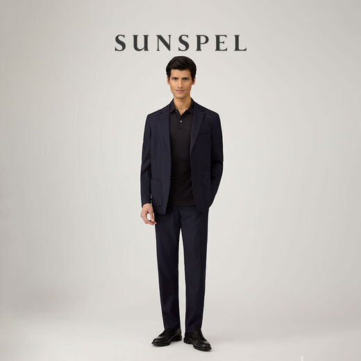 SUNSPEL Sea Island Cotton Series Men's Sea Island Cotton Jersey Short Sleeve Polo Shirt New Arrival Black M