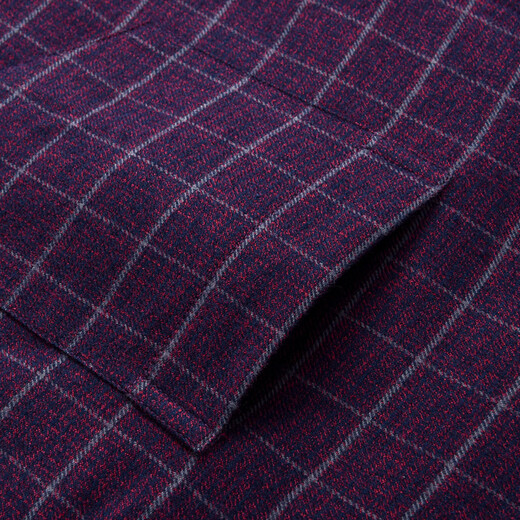 Hengyuanxiang down-lined warm shirt men's autumn and winter plus velvet thickened middle-aged business casual cotton long-sleeved shirt men C18X08078 41