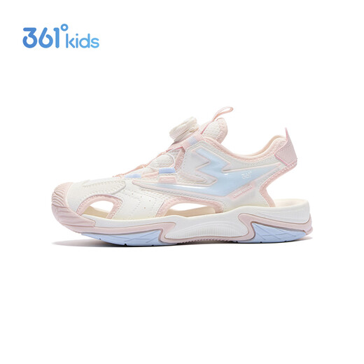 361 Treading Children's Shoes River Tracing Shoes for Boys and Girls 2026 Summer New Medium and Large Children's Sports Shoes Feather White/Dark Pink/Clear Blue 33