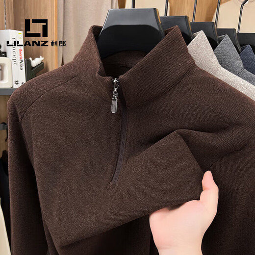 LILANZ official 2026 simple and versatile half-zip thickened sweatshirt men's stand-up collar top flagship official blue XL 180