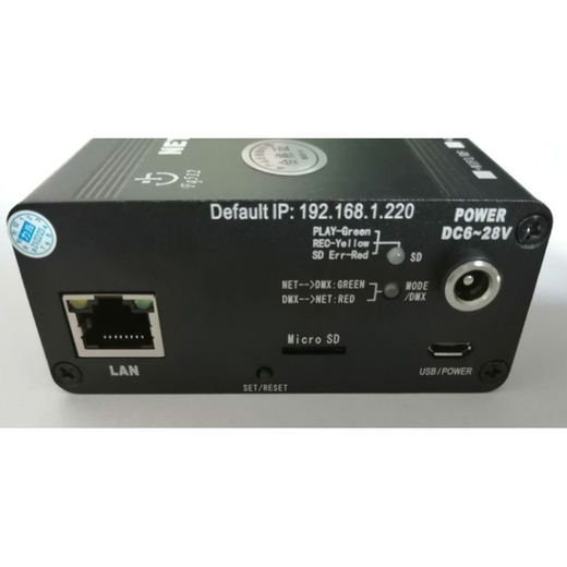 ArtNet network to DMX512 controller 1024 channel IP network 512 console connection WYSIWYG LiD-NET-B512 (single network port without screen)