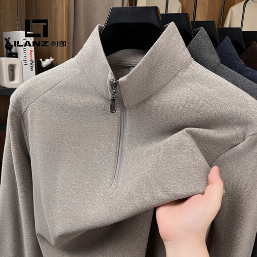 LILANZ official 2026 simple and versatile half-zip thickened sweatshirt men's stand-up collar top flagship official blue XL 180