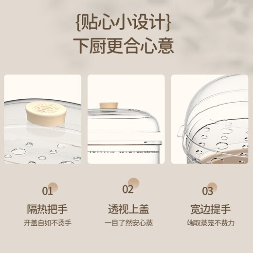 Tianji (TONZE) Electric Stew Pot, Soup and Healthy Bird's Nest Cup, Porridge, Steaming and Stewing, Can be Stewed with Water at a Predetermined Time, Creamy White 2.5L, Five Galles in One Pot (Stewed with Water) 2.5L