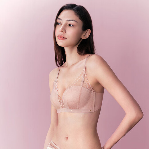 Fendice Sticky Cup Shopping Mall Same Style Underwear Women's No Wires Small Breasts No Empty Cup Bra Skin Color SKN 70B