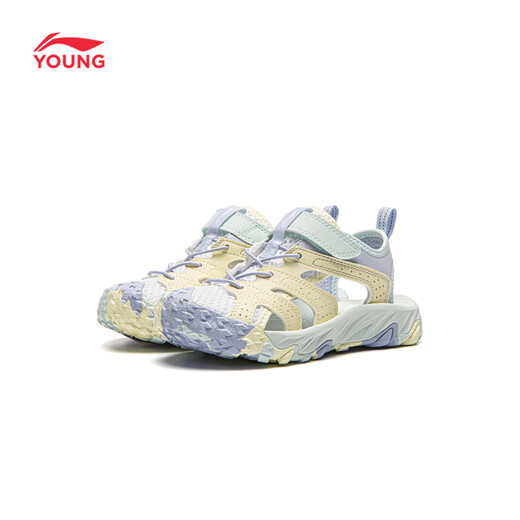 Li Ning (LI-NING) children's shoes, children's sandals, girls' trekking KIDS reflective shock-absorbing rebound lightweight casual shoes 28YKUW008-6