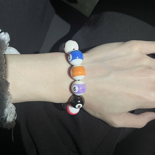 Internet celebrity dopamine billiards bracelet couple billiards wearing rope beads finished accessories mid ball accessories men and women M702 [Billiards bracelet 16 lesson beads]