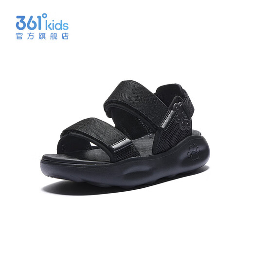 361 Children's Shoes Girls Sandals Open Toe Summer New Girls Sports Sandals Children's River Tracing Shoes Student Breathable Sandals Carbon Black 33