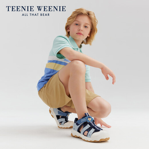 Teenie Weenie bear sports sandals 26 summer boys and girls beach toe sandals river shoes TW6706011 navy blue 25