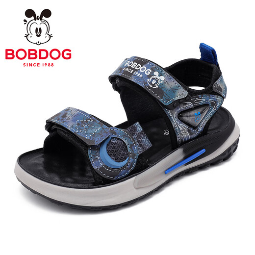 BOBDOG children's shoes 2026 summer new style boys open-toed children's sandals boys summer men's river shoes black/dark blue 26 suitable for feet 16.0cm long
