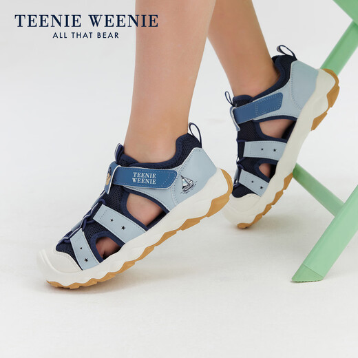 Teenie Weenie bear sports sandals 26 summer boys and girls beach toe sandals river shoes TW6706011 navy blue 25
