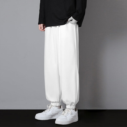 Foss Phil Retraso Pantalones casuales para hombres Summer Summer Black Spring y Autumn Nine Punta Lo suelto Occidente de patas amplias con patas de patas de patas de patas anchas para hombres.