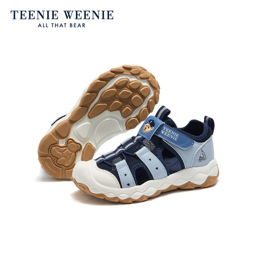 Teenie Weenie bear sports sandals 26 summer boys and girls beach toe sandals river shoes TW6706011 navy blue 25