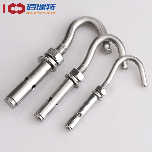 304 stainless steel expansion hook screws, lifting rings with hooks, popping hooks, ceiling hooks, fixed hook bolts, 304 material M8 2 pieces, expansion hooks
