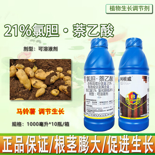 Yinghui Ligenwei 21% Choline Chloride Naphthalene Acetic Acid Underground Swelling Regulator Potato Root Swelling Special Pesticide 1000g (10 bottles in the box)