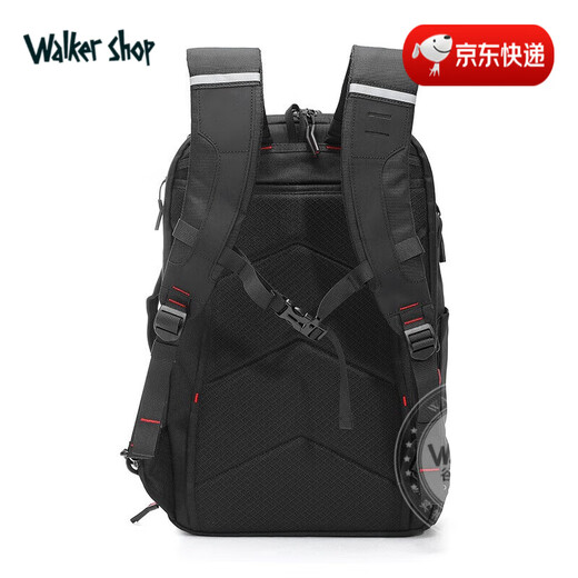Walker Shop品牌新款双肩包男款商务通勤出差超大容量旅行包轻便男士背包 灰色 19寸