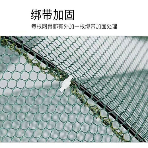 Fish net, ground net cage, ground dragon does not come out, only enters the fishing artifact eel mud n loach lobster fishing net cage, umbrella cage, fishing net, bold and thickened 16 holes + accessories